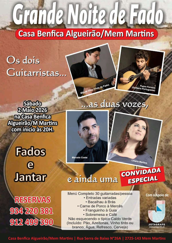 Grande Noite de Fado - Casa Benfica Algueirão/Mem Martins