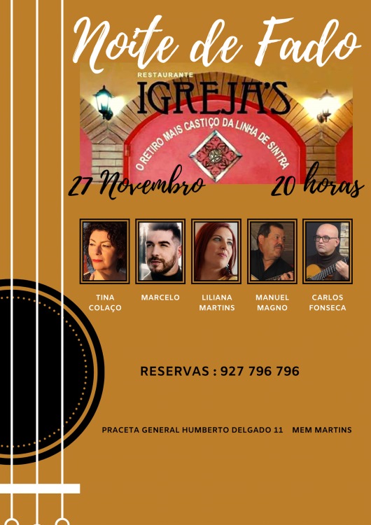 Noite de Fado - Restaurante Igreja's Noite de Fado - Restaurante Igreja's